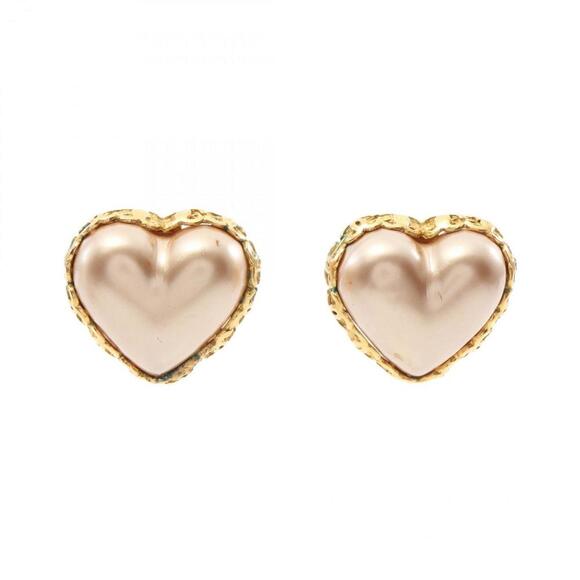 CHANEL Pink Pearl Logo Earrings - Picture 1 of 11